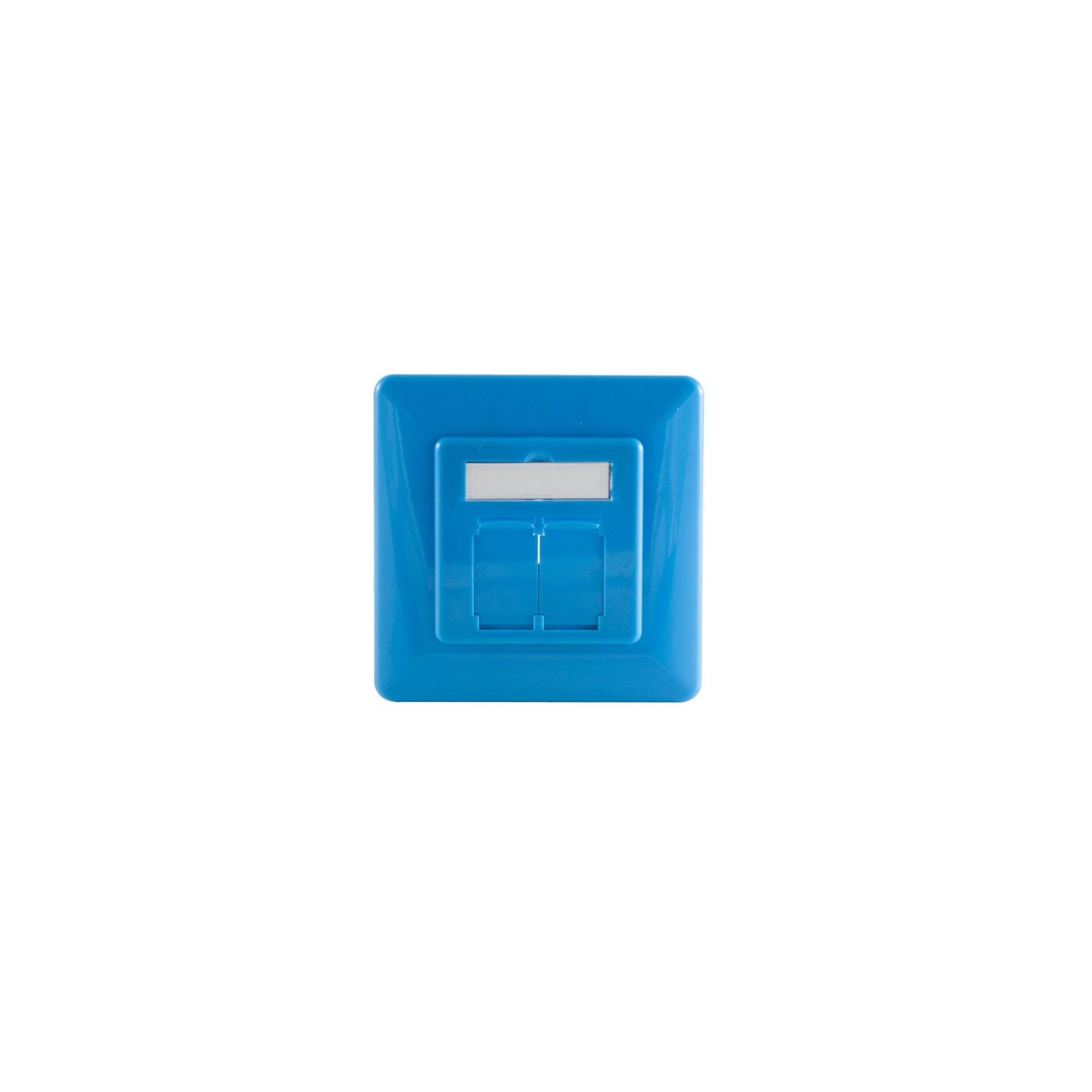 Abdeckrahmen für Netzwerkdosen, blau