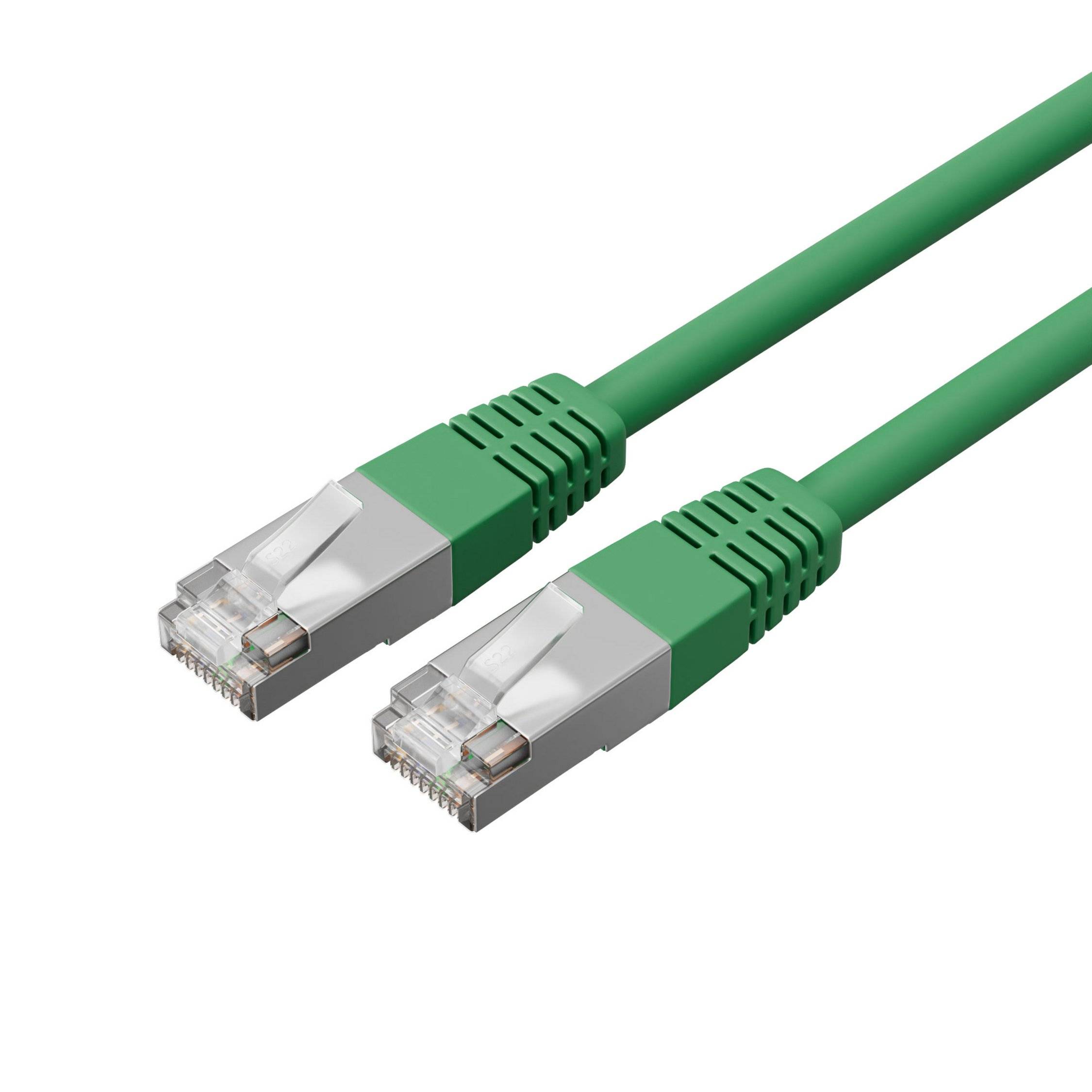 Patchkabel cat. 5e SF/UTP grün 1m