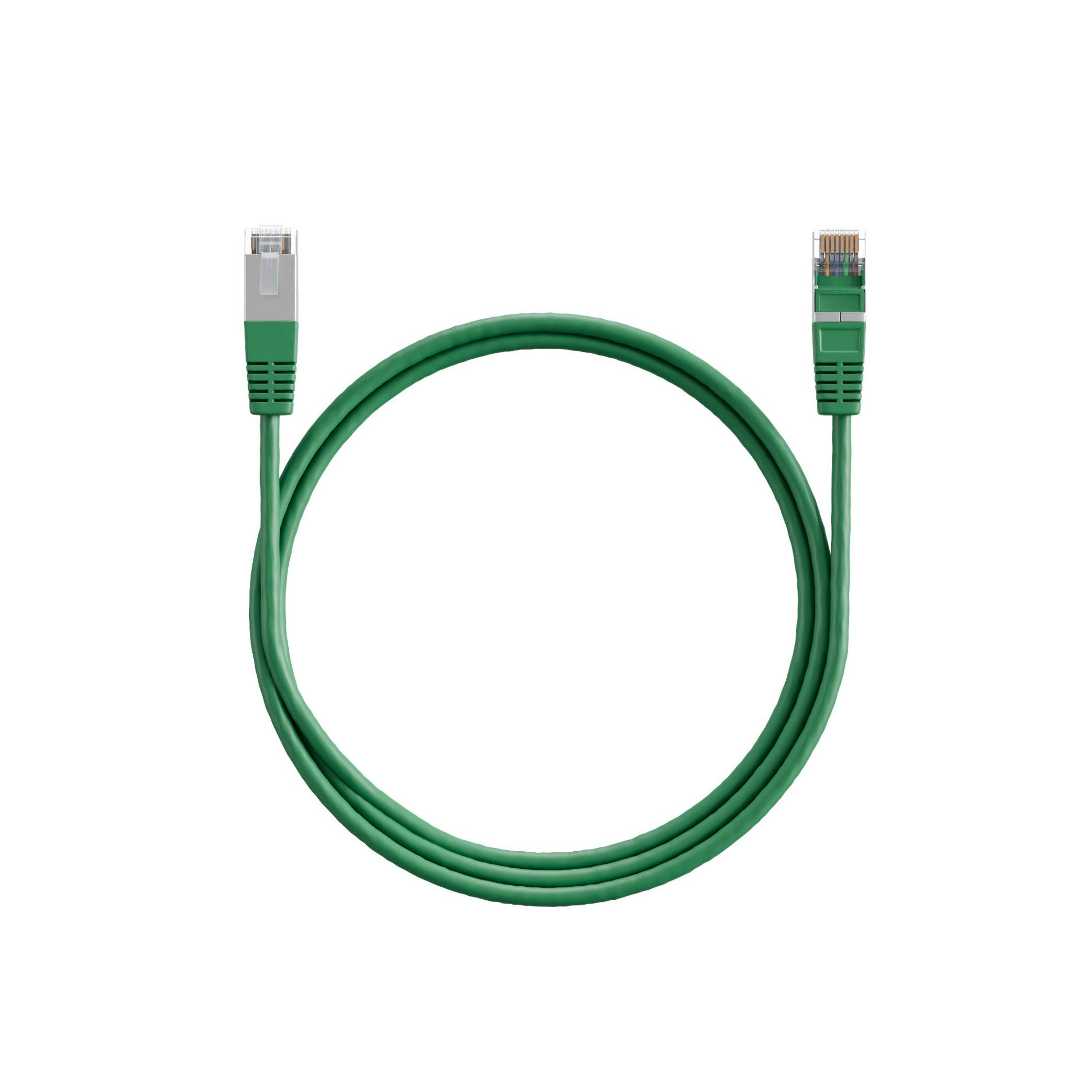 Patchkabel cat. 5e SF/UTP grün 1m