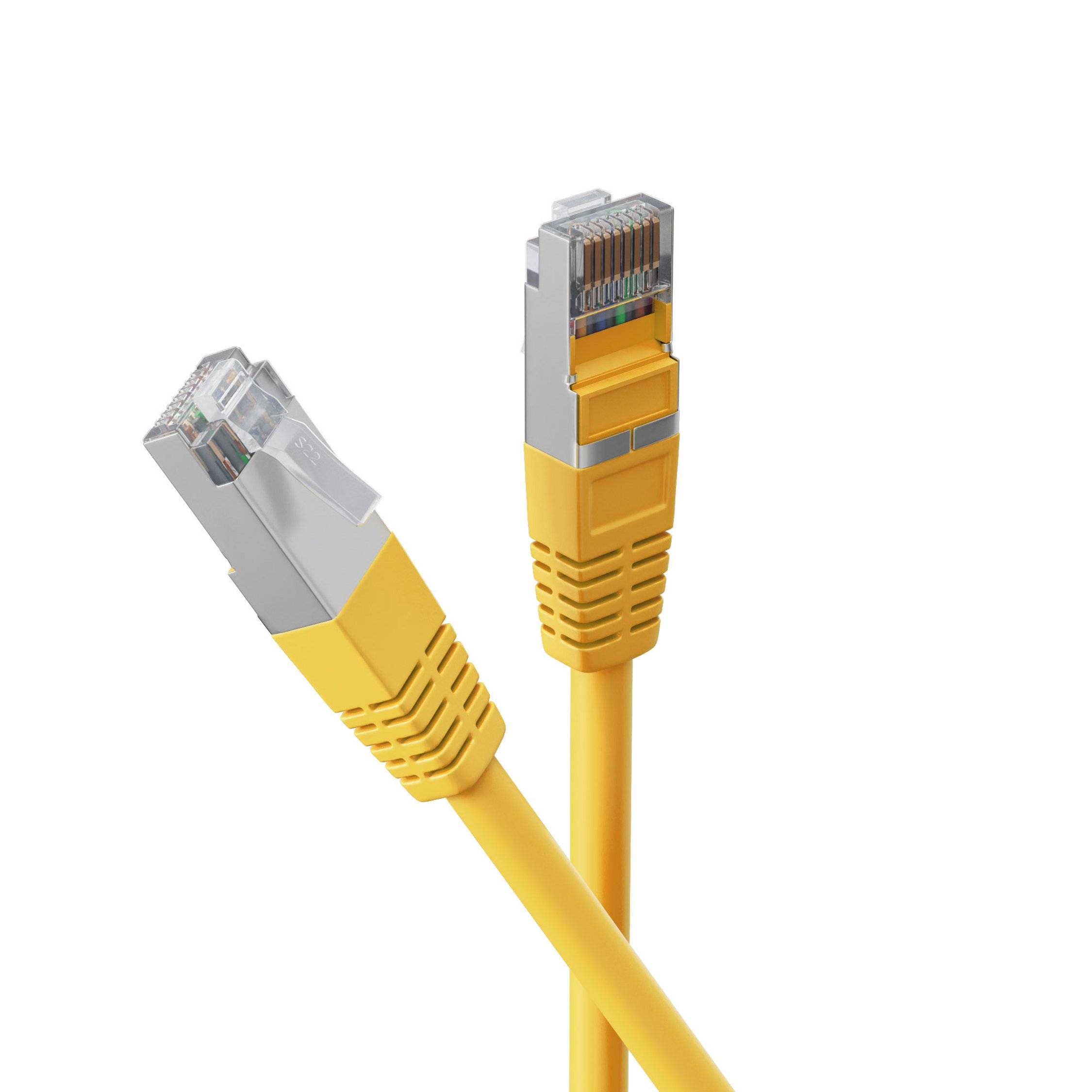 Patchkabel cat. 5e SF/UTP gelb 1m