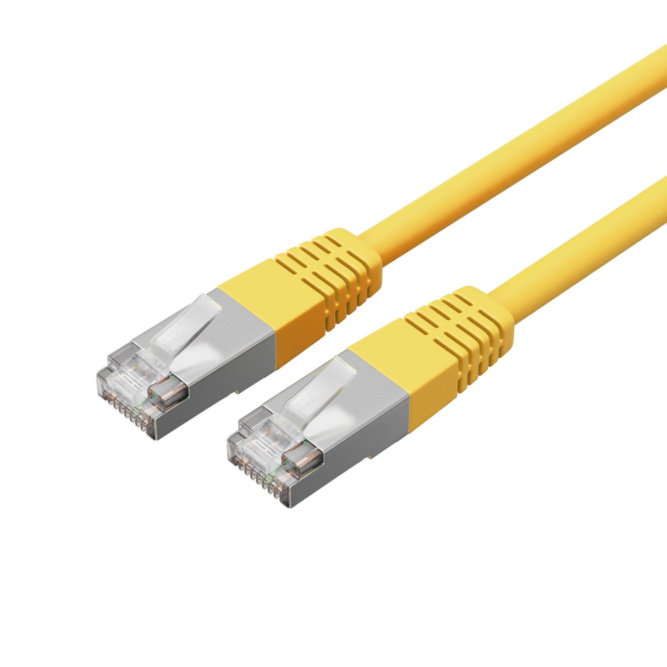 Patchkabel cat. 5e SF/UTP gelb 1m