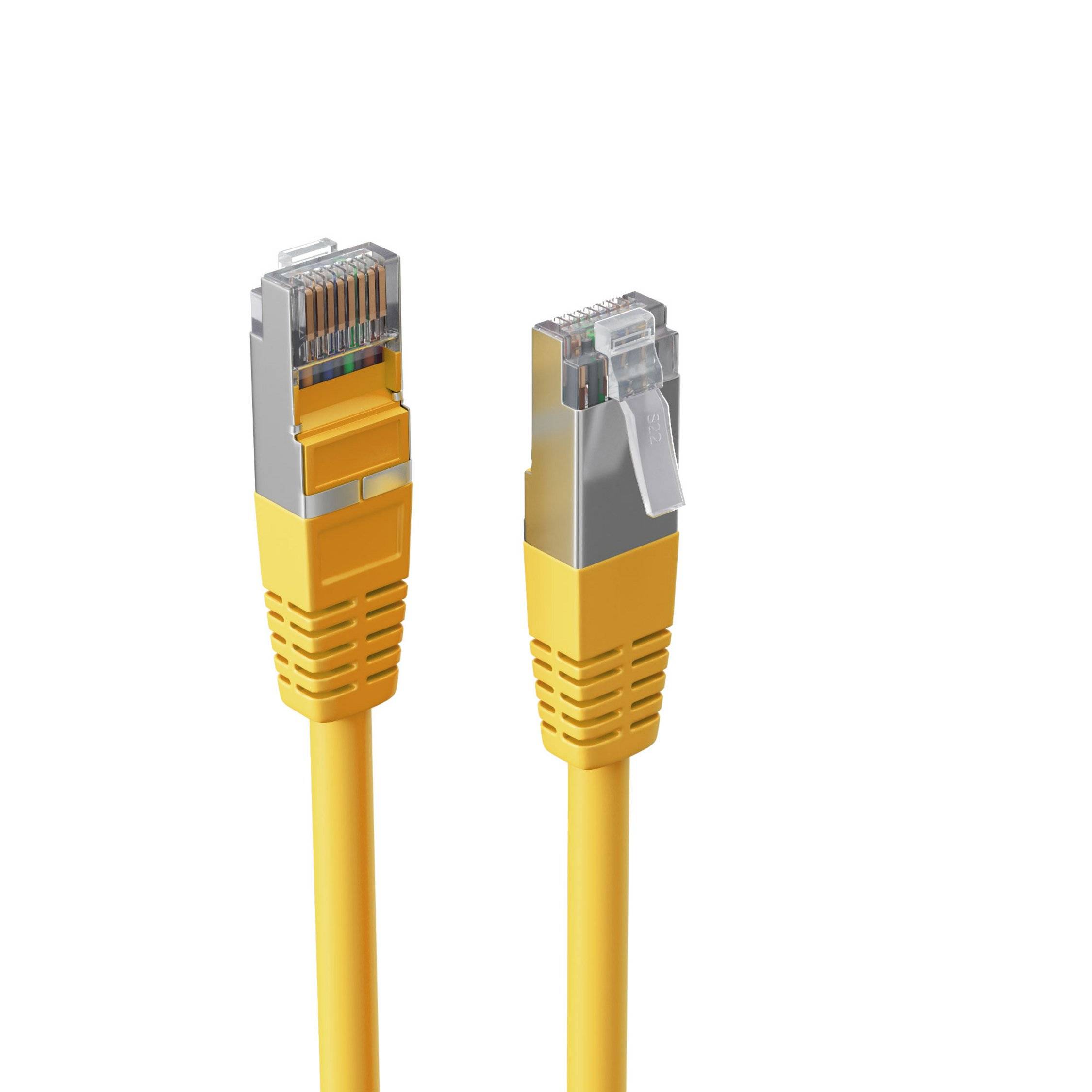 Patchkabel cat. 5e SF/UTP gelb 1m