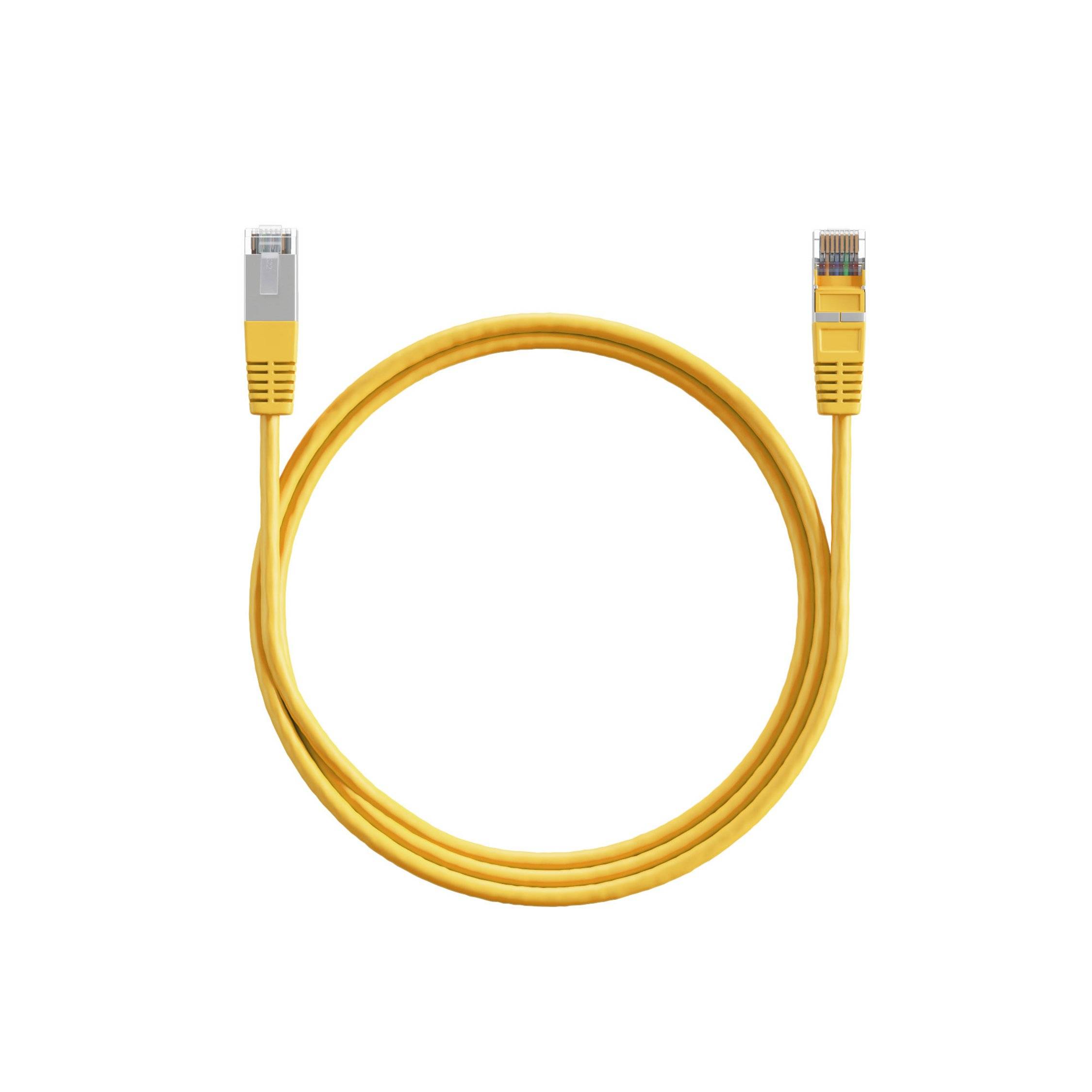 Patchkabel cat. 5e SF/UTP gelb 1m