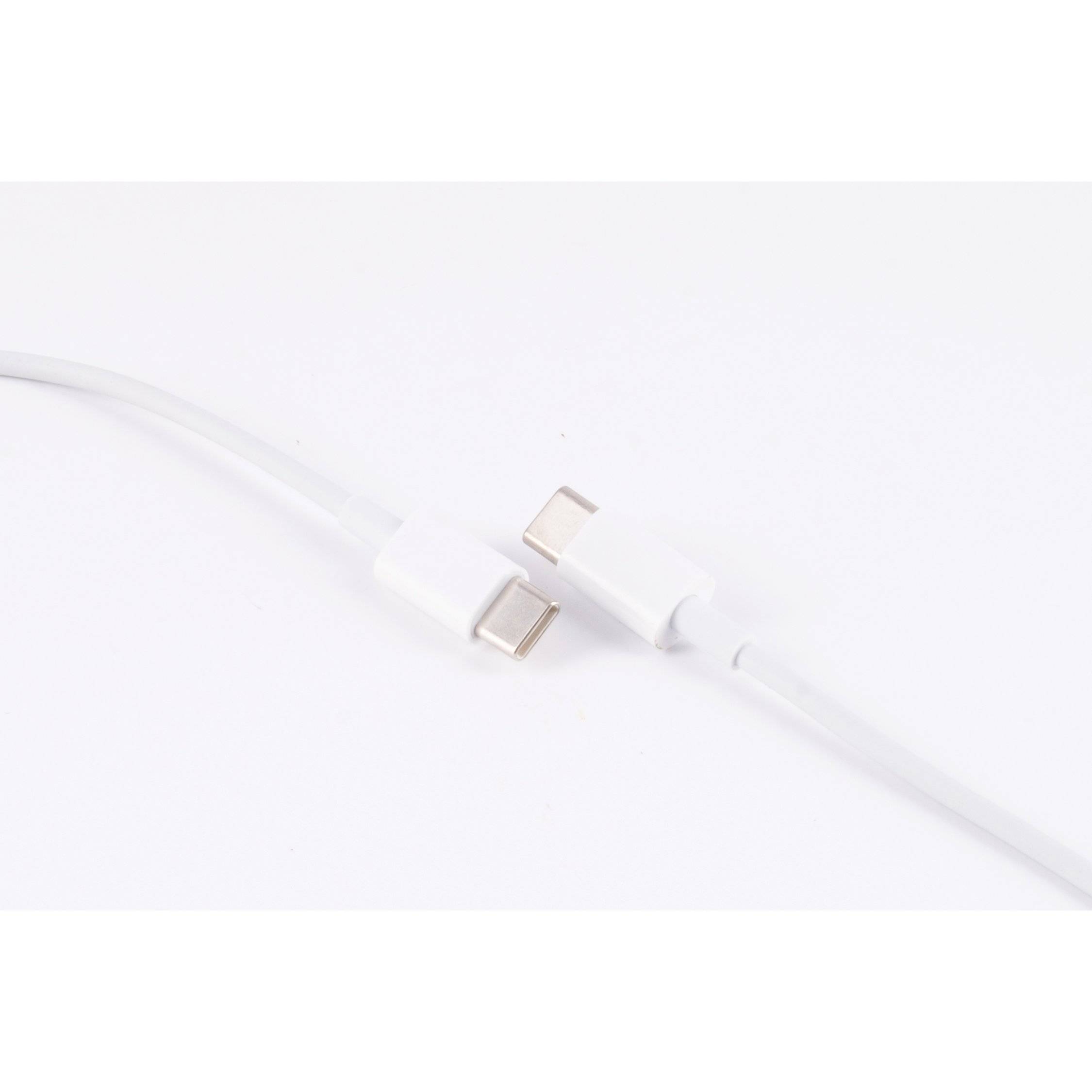 USB Lade-Sync Kabel, USB C Stecker auf USB-C Stecker, 2.0, ABS, weiß, 0,5m