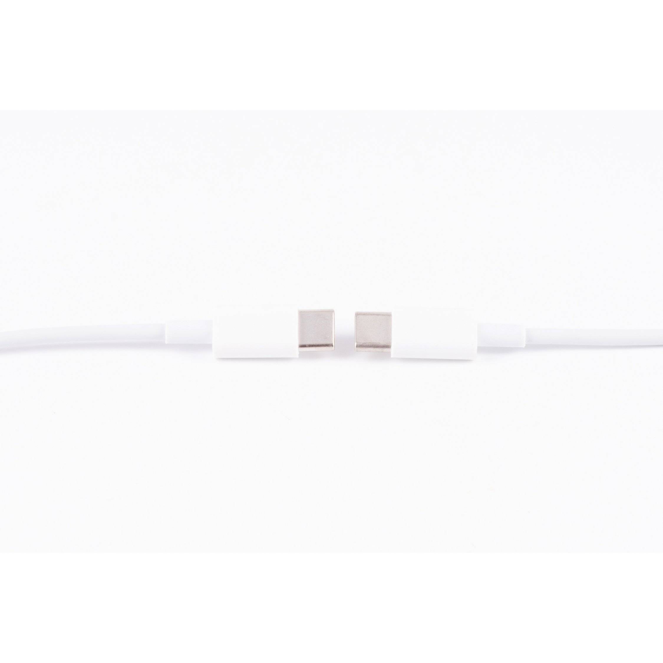 USB Lade-Sync Kabel, USB C Stecker auf USB-C Stecker, 2.0, ABS, weiß, 0,5m