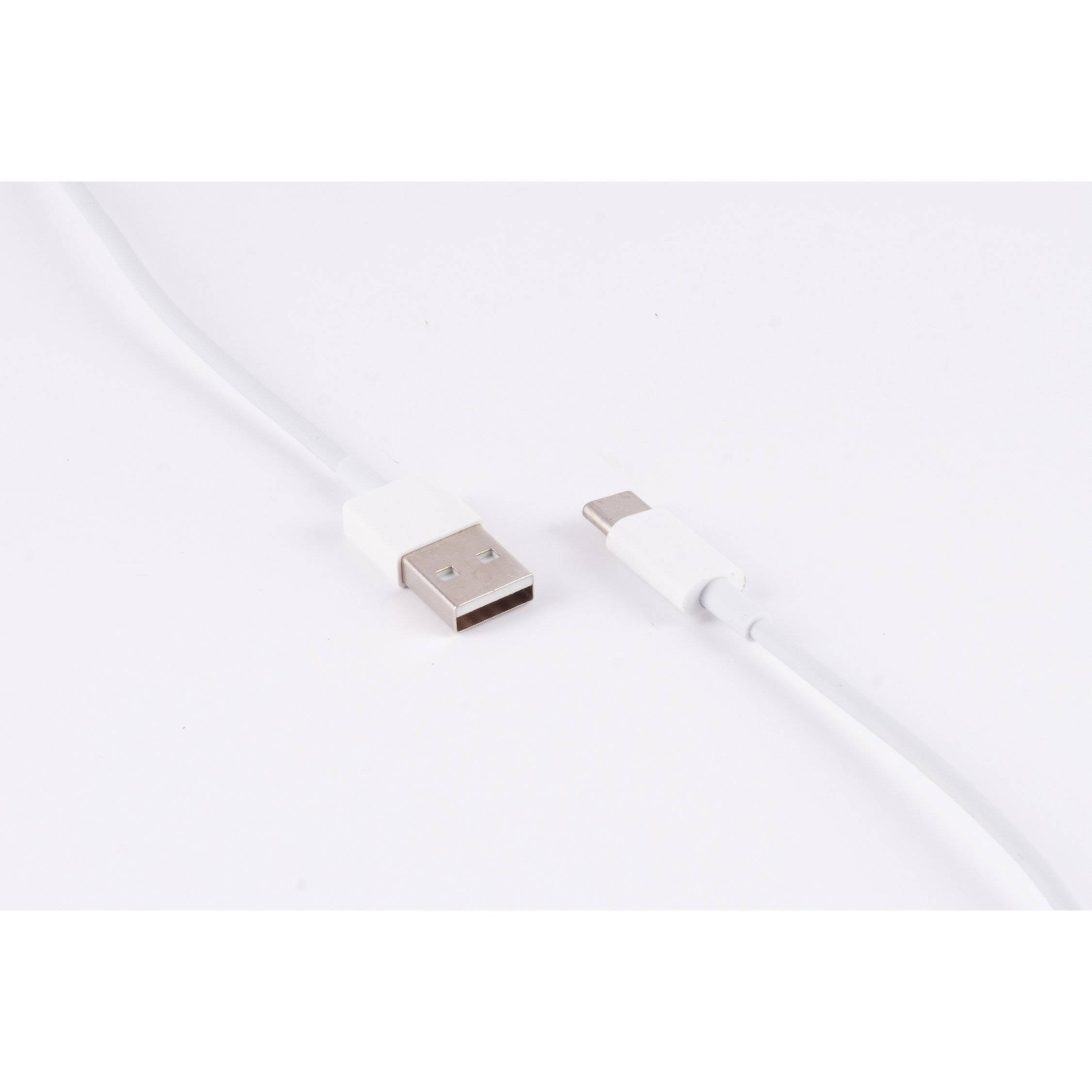 USB Lade-Sync Kabel, USB A Stecker auf USB-C Stecker, 2.0, ABS, weiß, 1,0m