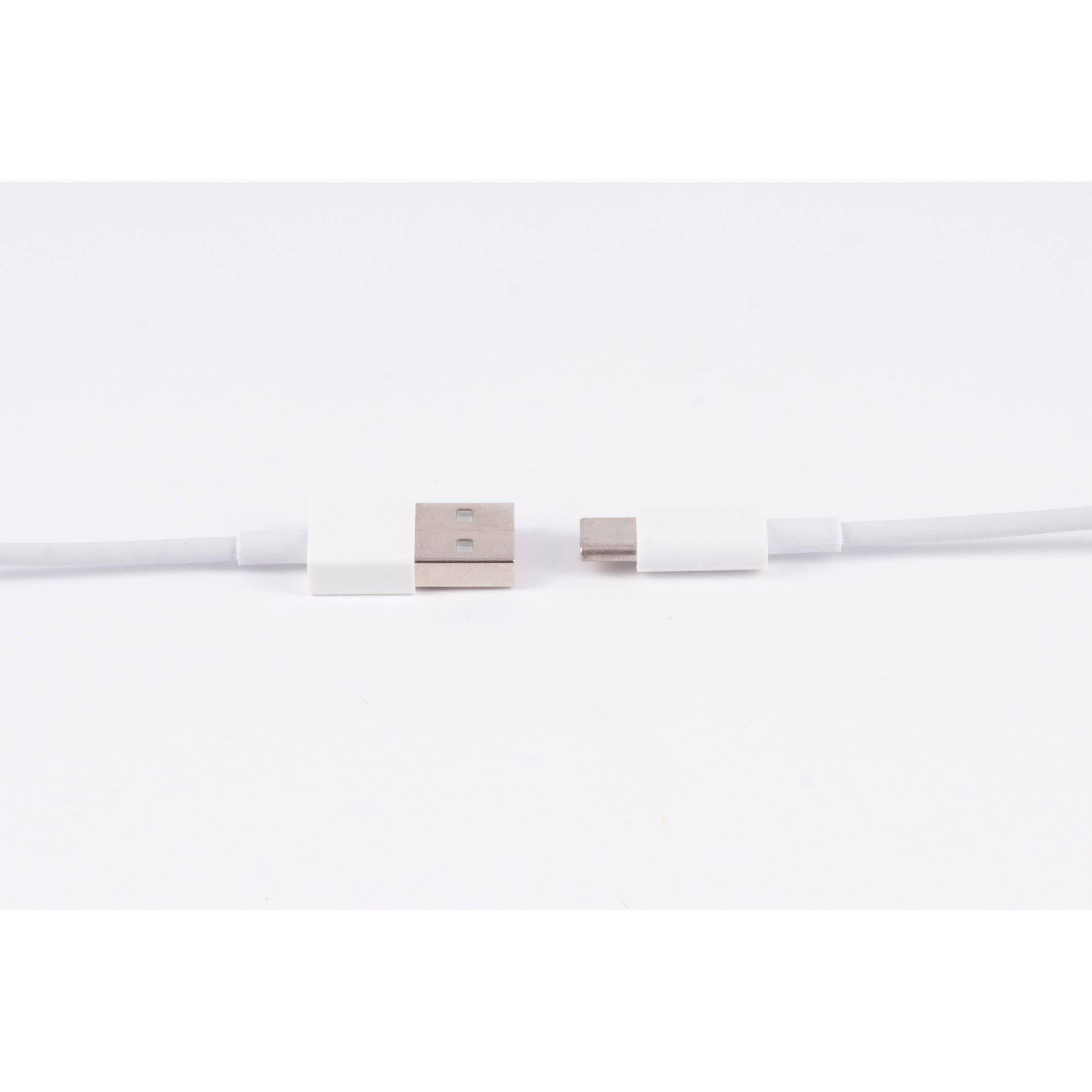 USB Lade-Sync Kabel, USB A Stecker auf USB-C Stecker, 2.0, ABS, weiß, 1,0m
