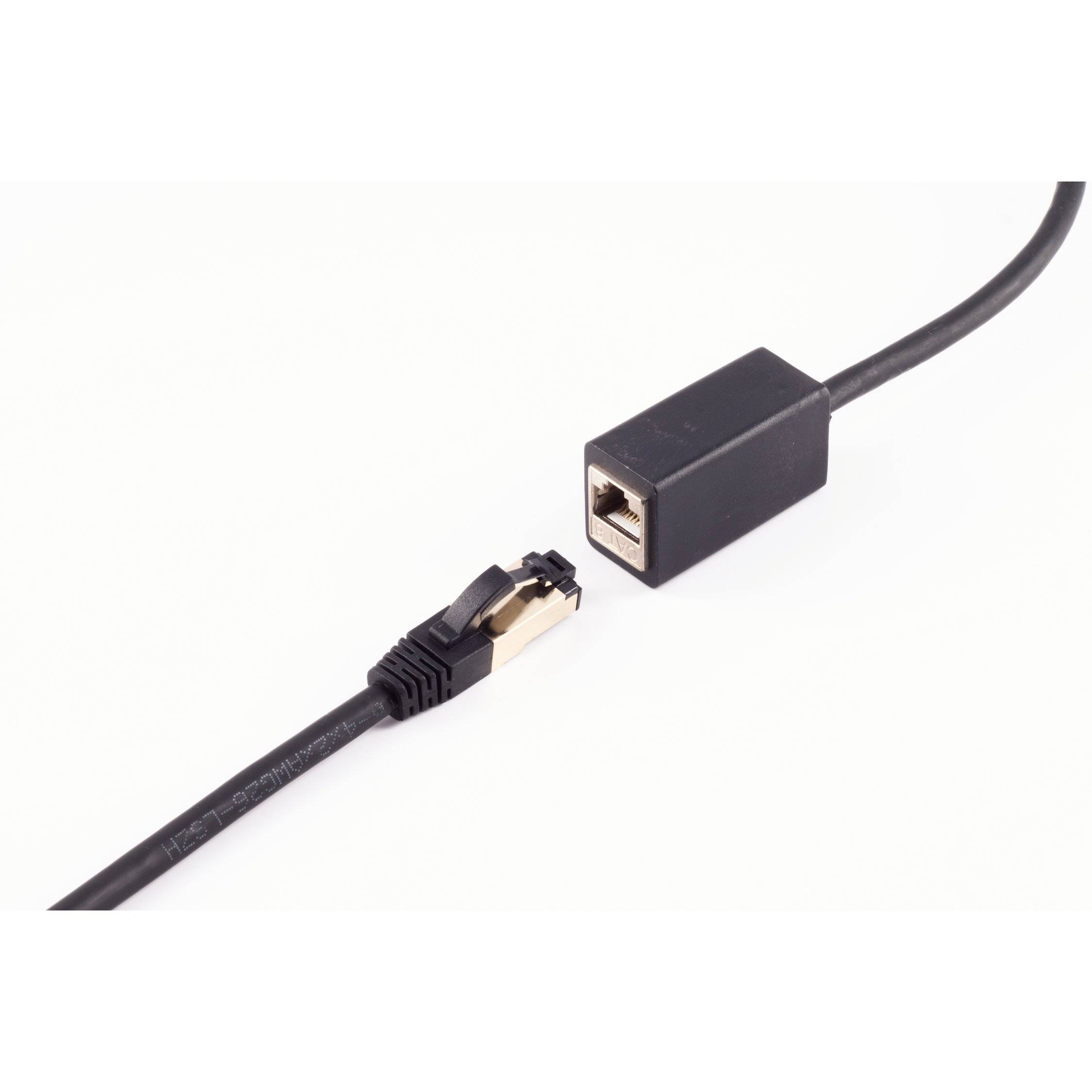 S-Conn Patchkabel-Verlängerung Cat. 8.1, S/FTP, TPE, halogenfrei, schwarz, 3,0 m
