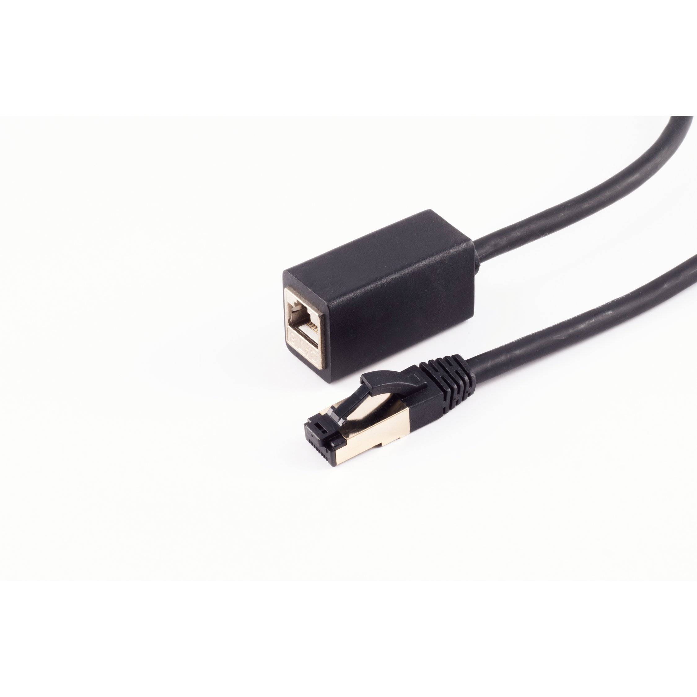 RJ45 Patchkabel-Verlängerung Cat. 8.1 LSZH schwarz 1,0m