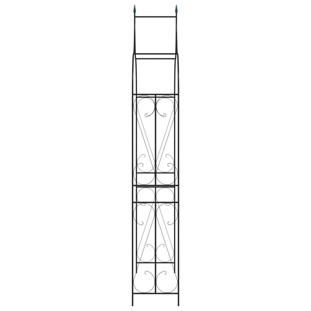 Rosenbogen Schwarz 120 x 38 x 258 cm Eisen