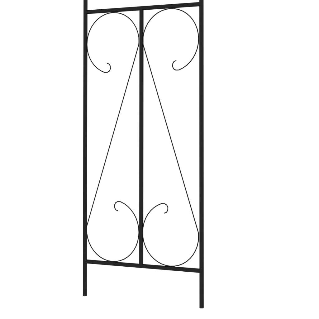 Rosenbogen Schwarz 120 x 38 x 258 cm Eisen