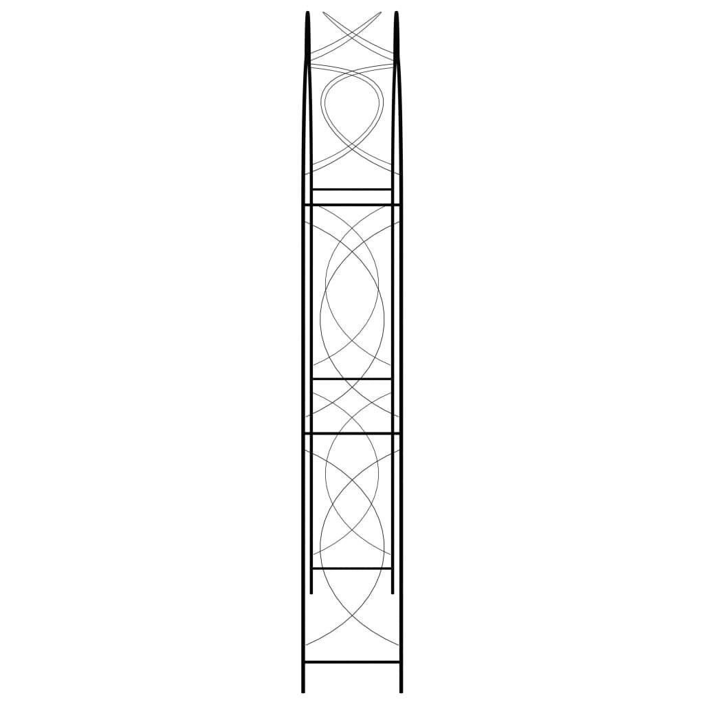 Rosenbogen Schwarz 150 x 34 x 240 cm Eisen