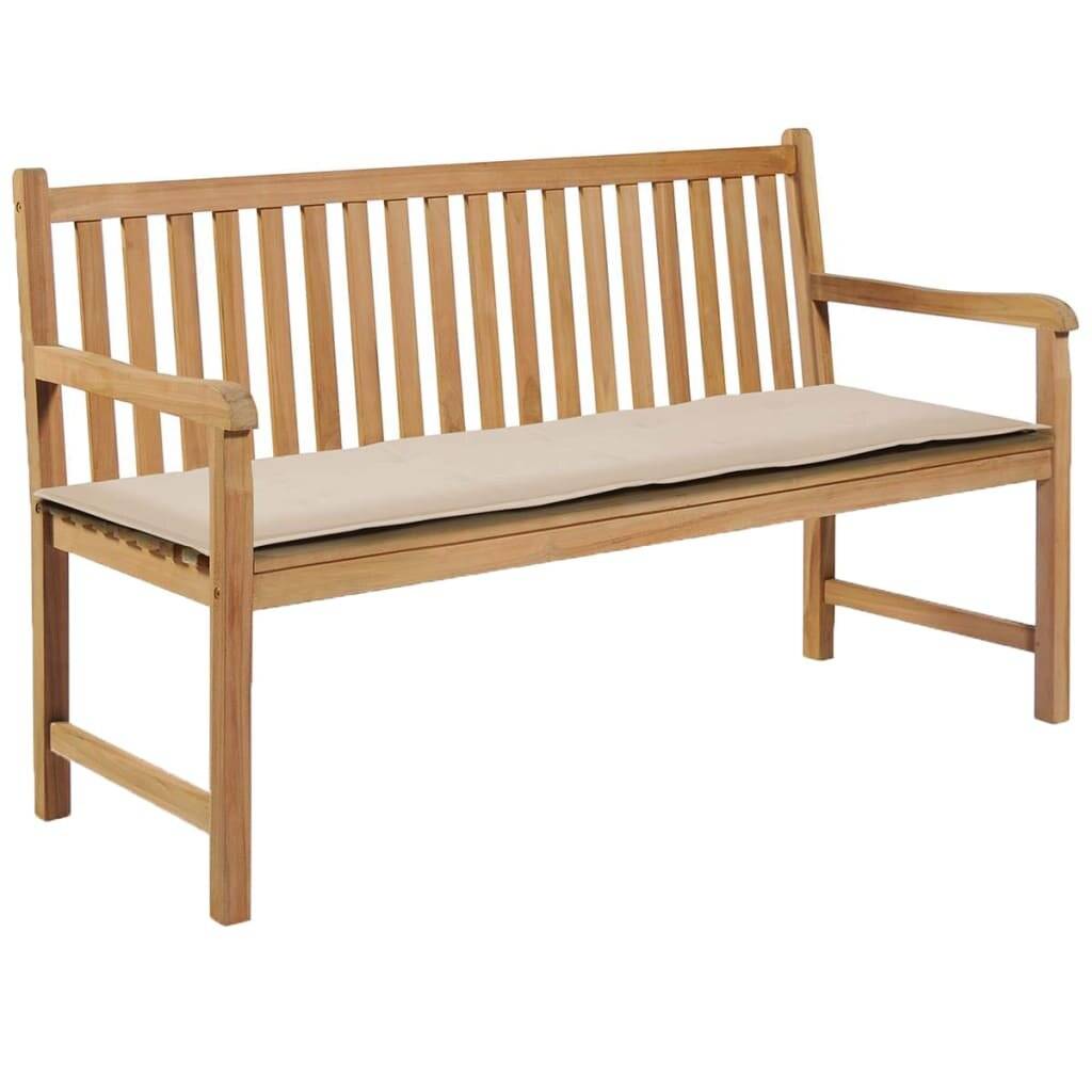 Gartenbank-Auflage Cremefarben 150×50×3 cm