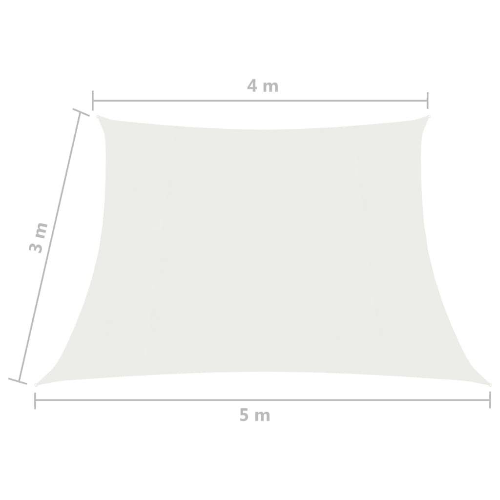 Sonnensegel 160 g/m² Weiß 4/5x3 m HDPE