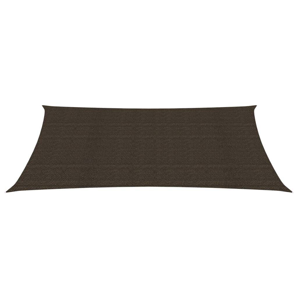 Sonnensegel 160 g/m² Braun 2x4,5 m HDPE