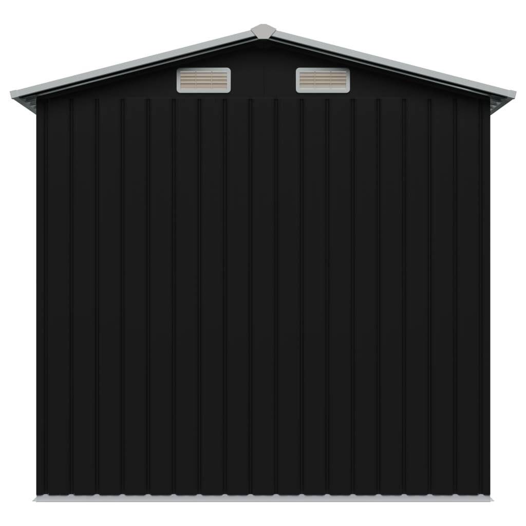 Gartenschuppen Anthrazit Metall 204 x 132 x 186 cm