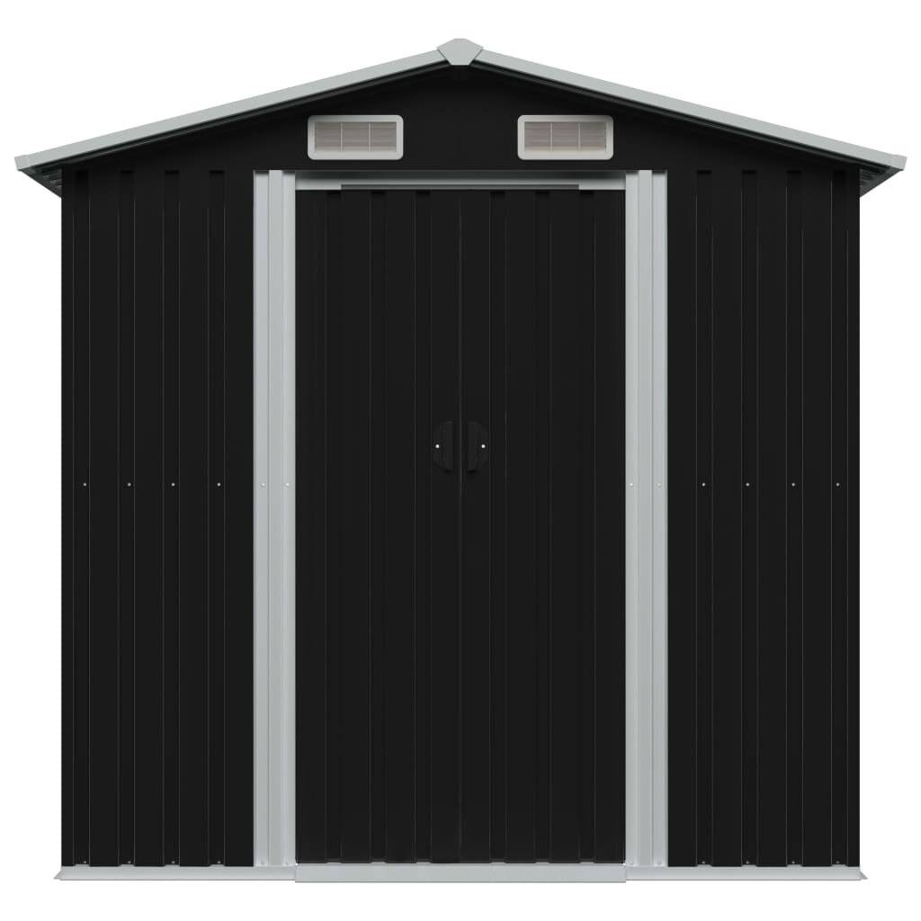 Gartenschuppen Anthrazit Metall 204 x 132 x 186 cm