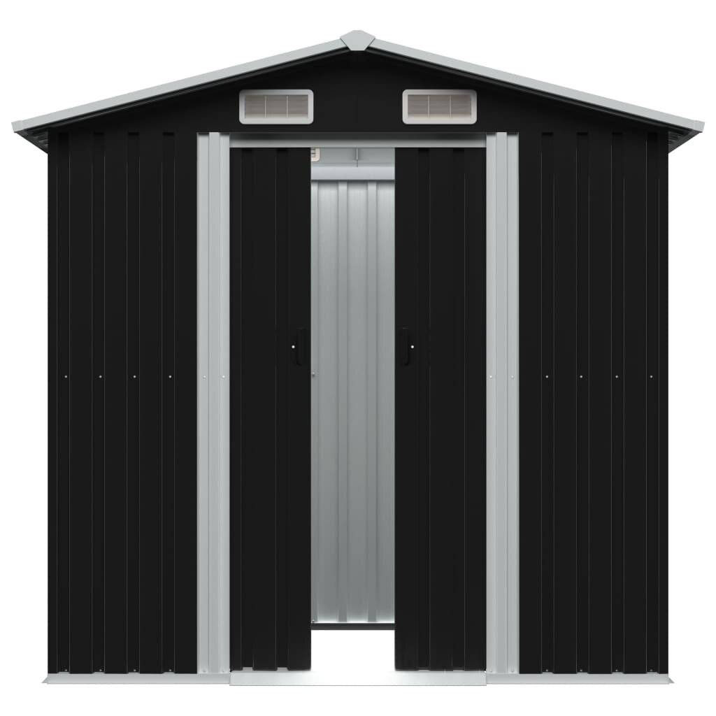 Gartenschuppen Anthrazit Metall 204 x 132 x 186 cm