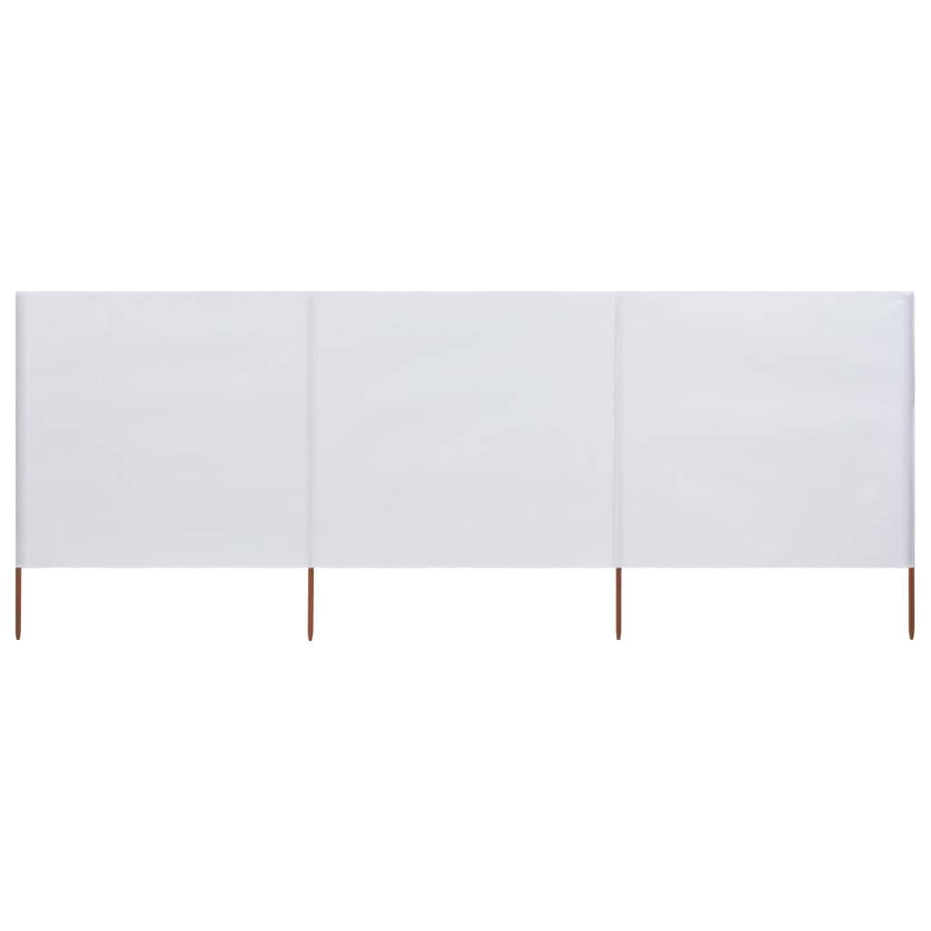 3-teiliges Windschutzgewebe 400 x 80 cm Sandweiß