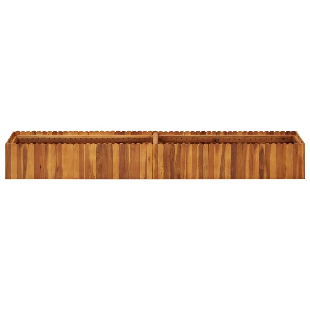 Pflanzkübel 200 x 30 x 25 cm Massivholz Akazie