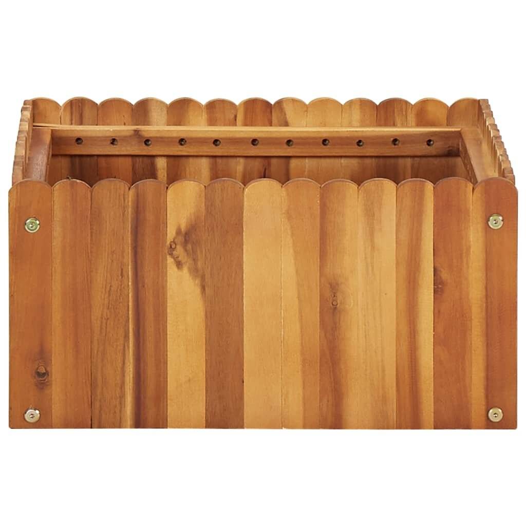 Pflanzkübel 50 x 50 x 25 cm Massivholz Akazie