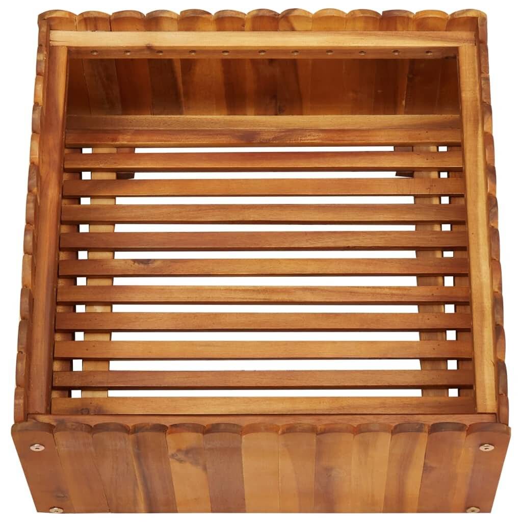 Pflanzkübel 50 x 50 x 25 cm Massivholz Akazie