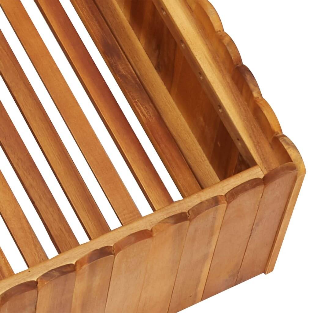 Pflanzkübel 50 x 50 x 25 cm Massivholz Akazie