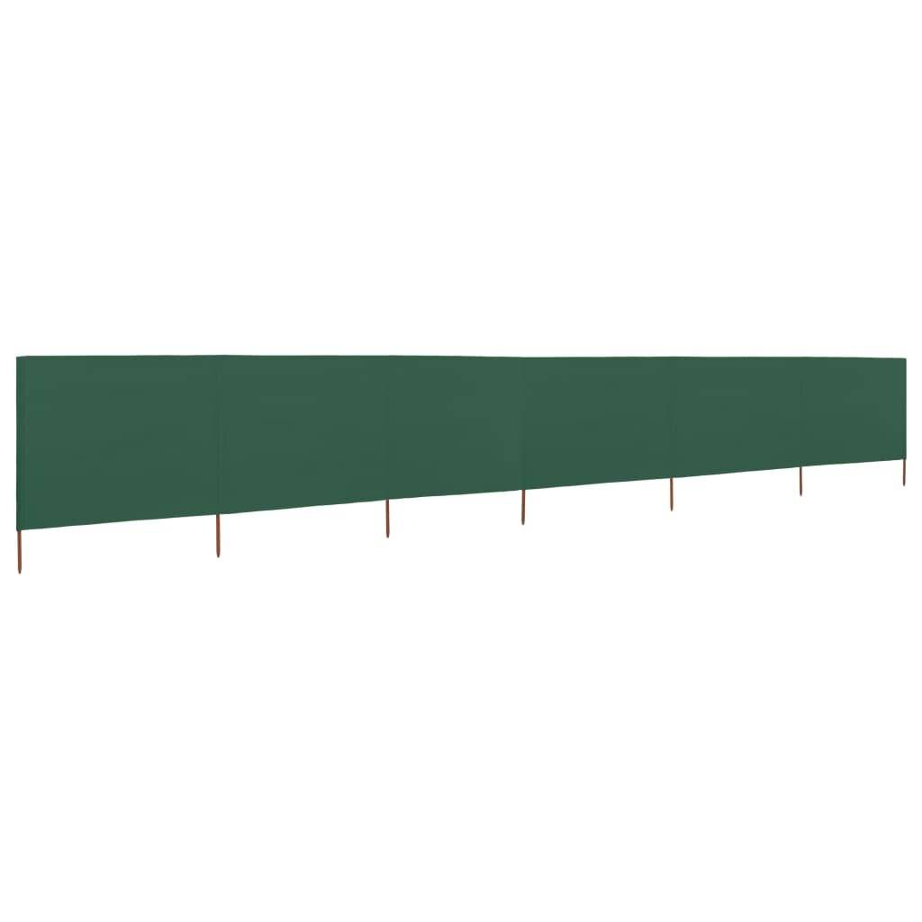 6-teiliges Windschutzgewebe 800 x 120 cm Grün