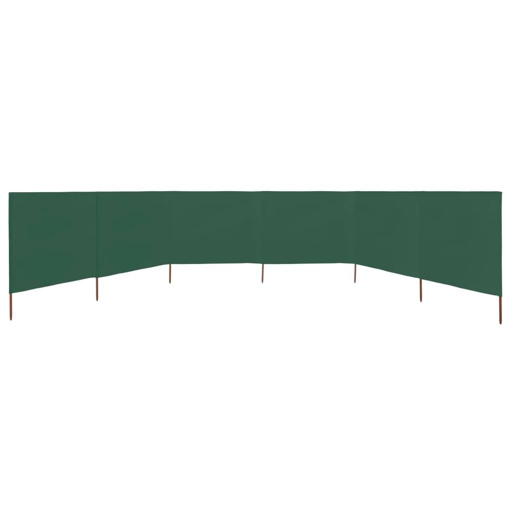6-teiliges Windschutzgewebe 800 x 120 cm Grün