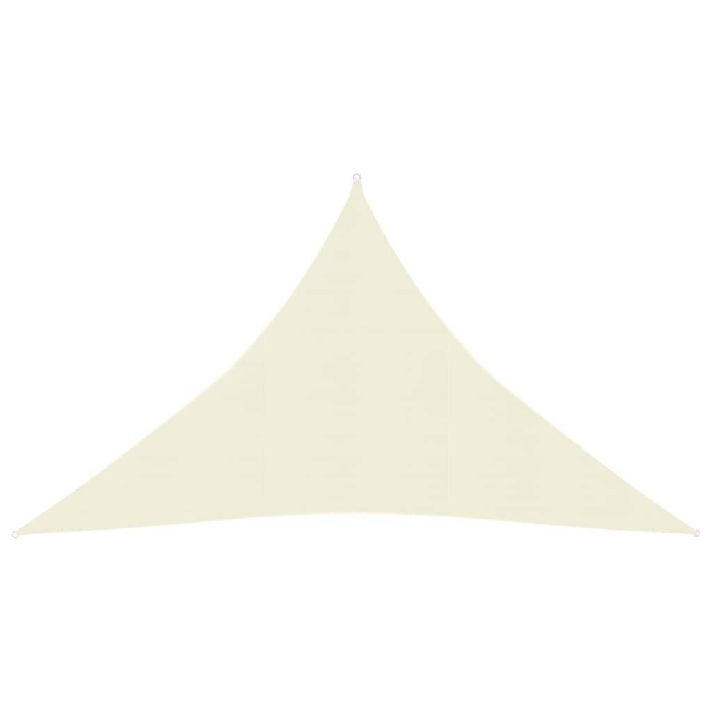 Sonnensegel 160 g/m² Creme 3,5x3,5x4,9 m HDPE