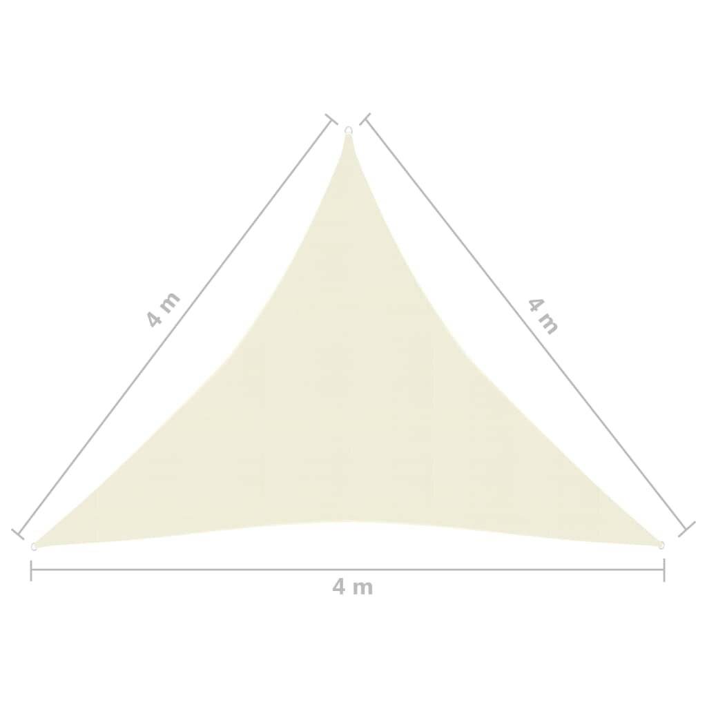Sonnensegel 160 g/m² Creme 4x4x4 m HDPE