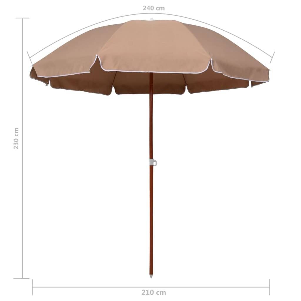 Sonnenschirm mit Stahlmast 240 cm Taupe