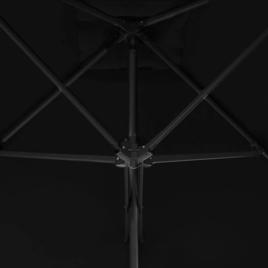 Sonnenschirm mit Stahlmast Schwarz 250x250x230 cm