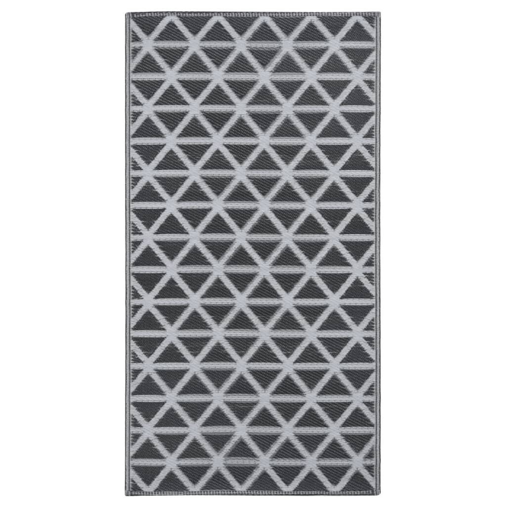 Outdoor-Teppich Schwarz 160x230 cm PP