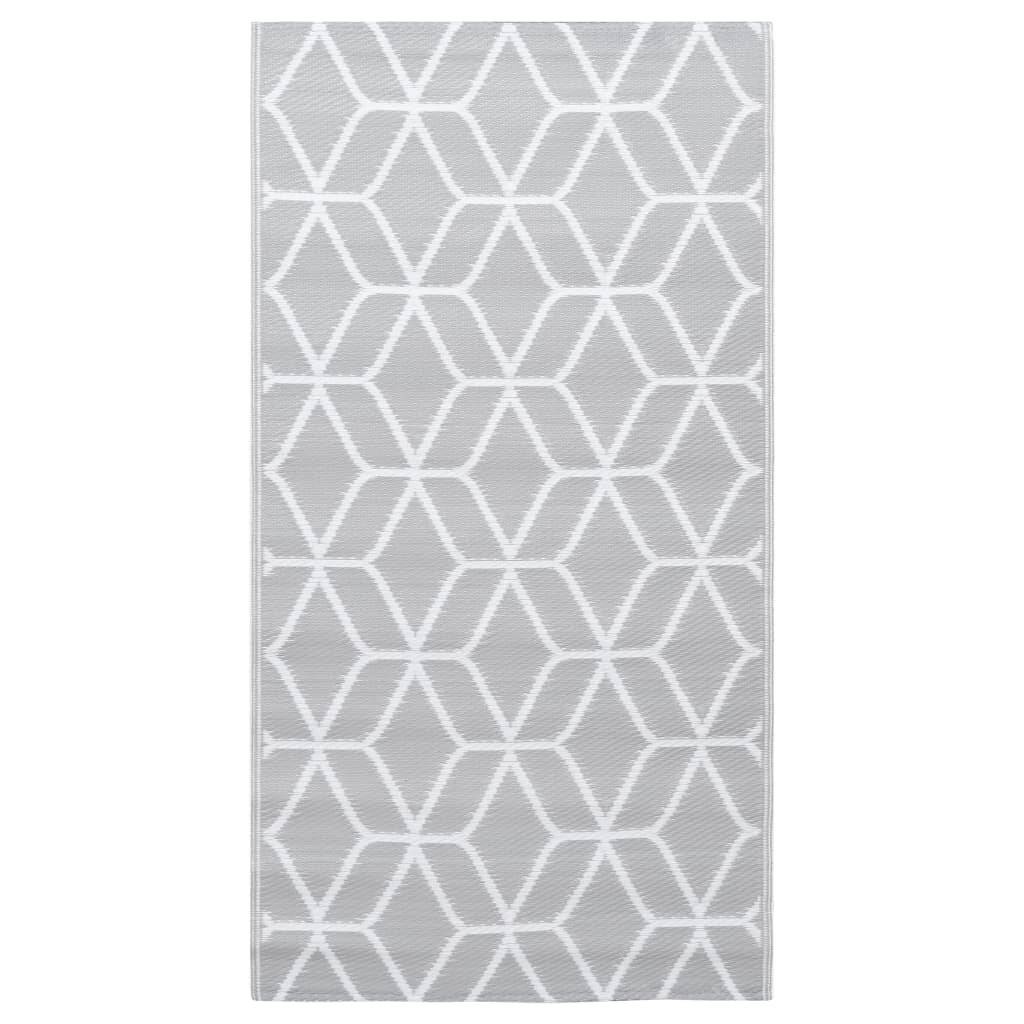 Outdoor-Teppich Grau 160x230 cm PP