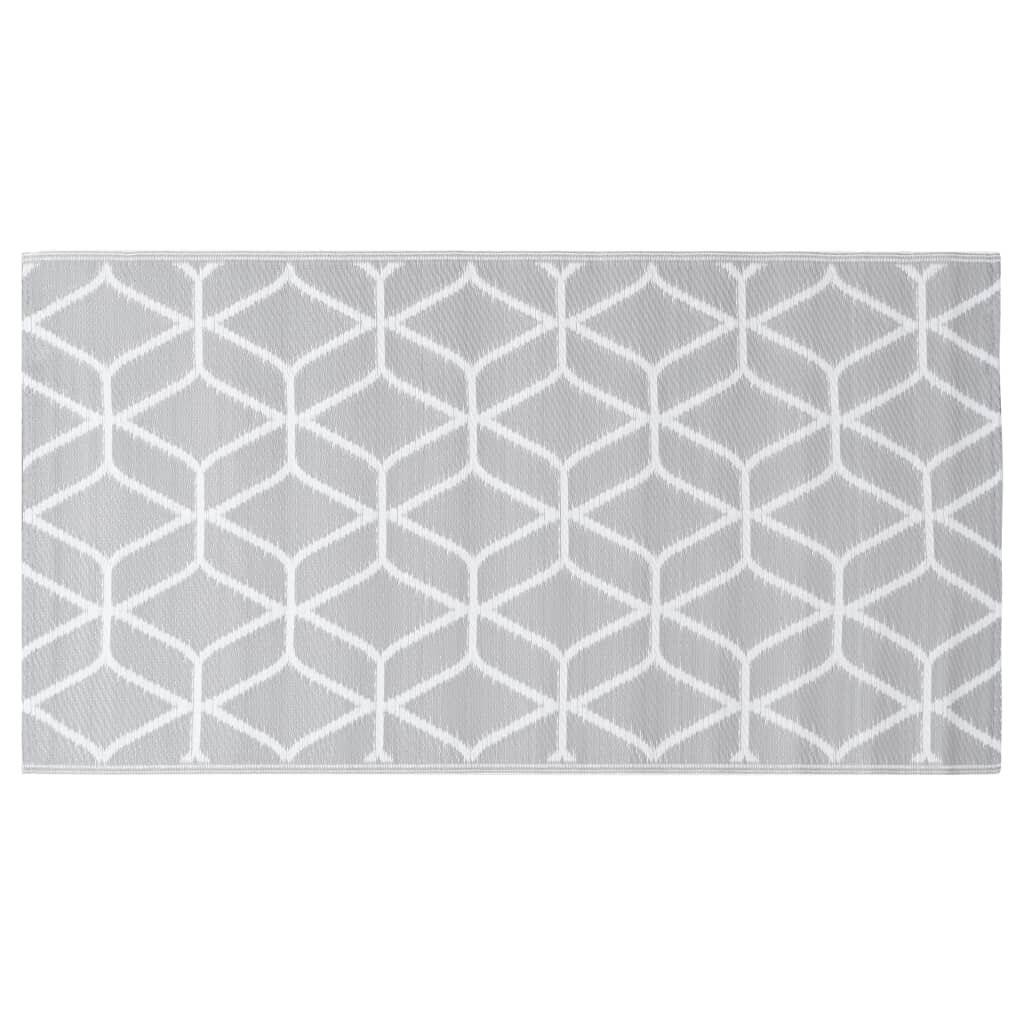 Outdoor-Teppich Grau 190x290 cm PP