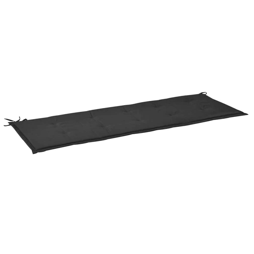 Gartenbank-Auflage Schwarz 150 x 50 x 3 cm
