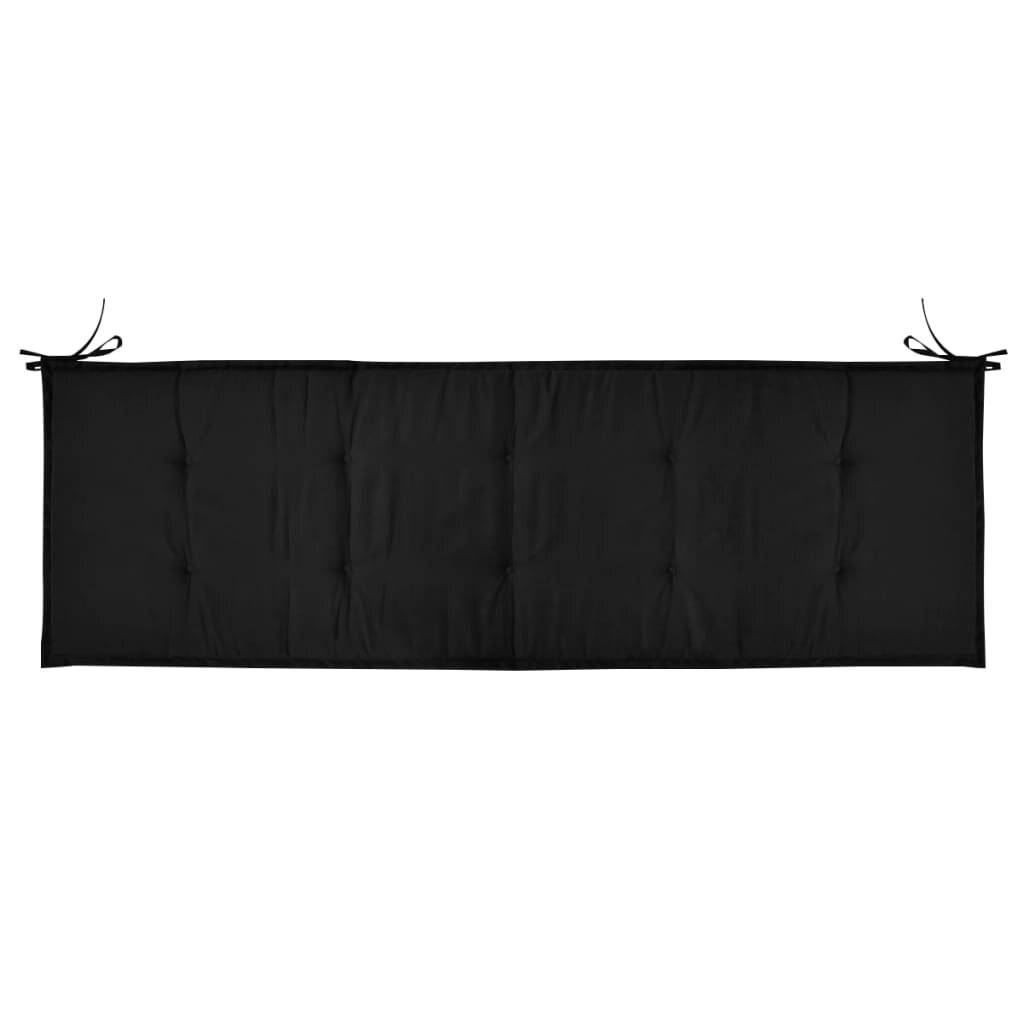 Gartenbank-Auflage Schwarz 150 x 50 x 3 cm
