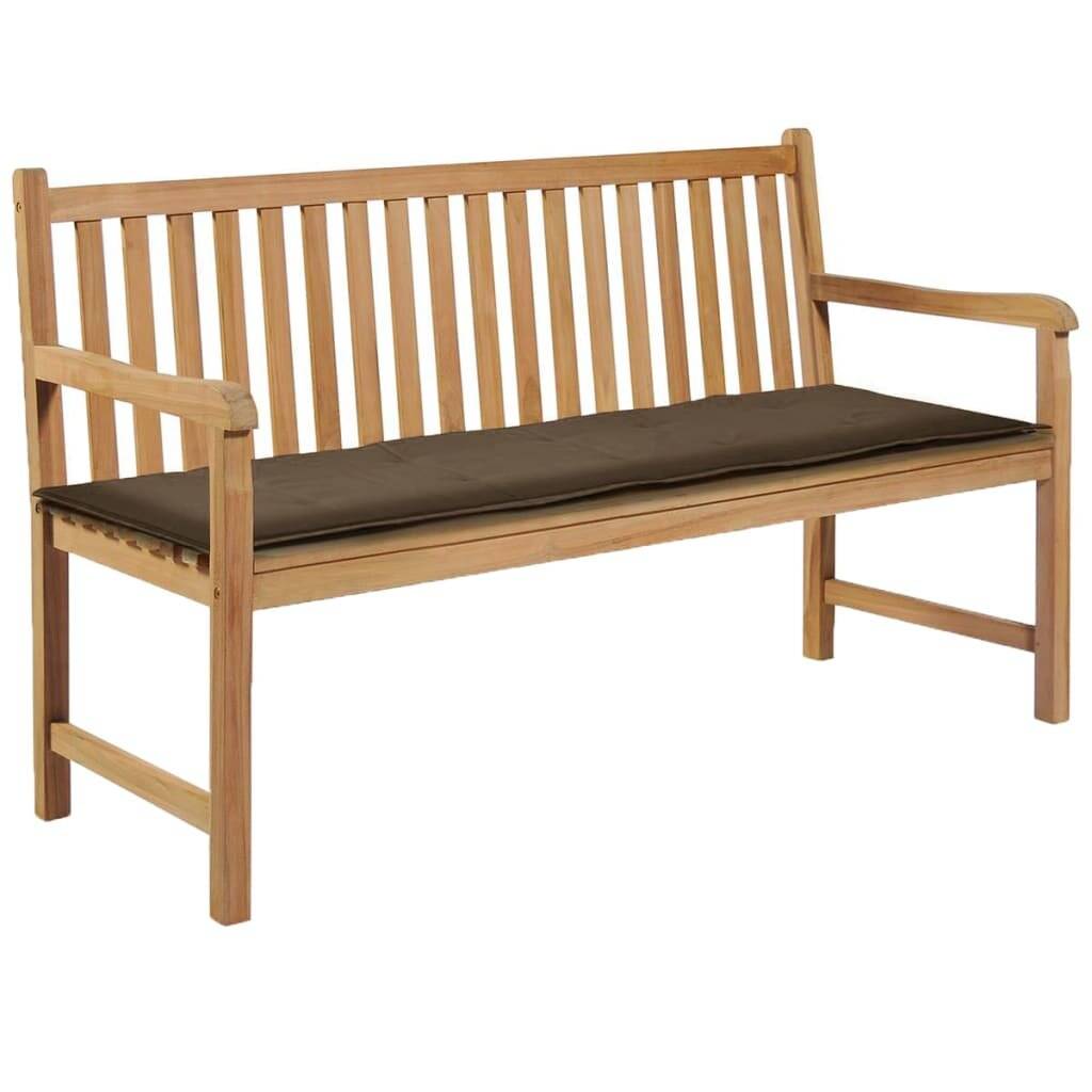 Gartenbank-Auflage Taupe 150×50×3 cm