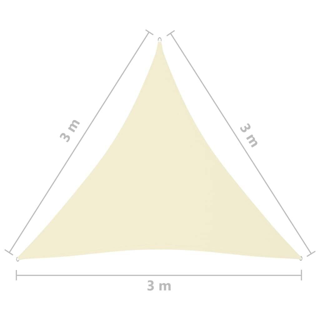 Sonnensegel Oxford-Gewebe Dreieckig 3x3x3 m Creme