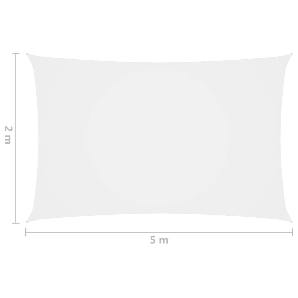 Sonnensegel Oxford-Gewebe Rechteckig 2x5 m Weiß