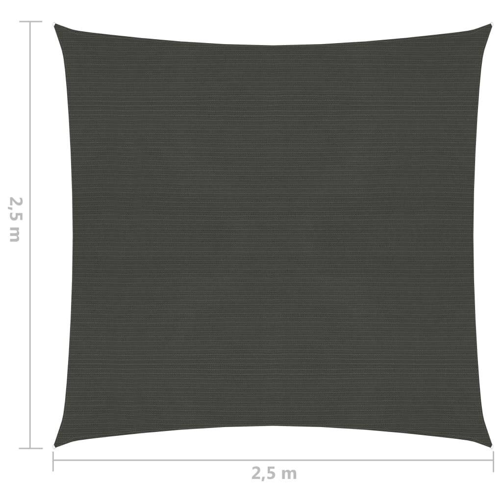 Sonnensegel 160 g/m² Anthrazit 2,5x2,5 m HDPE