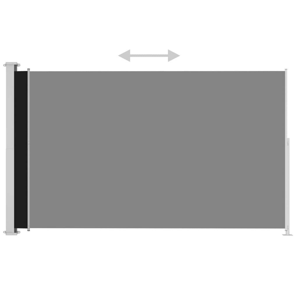 Ausziehbare Seitenmarkise 200x300 cm Schwarz