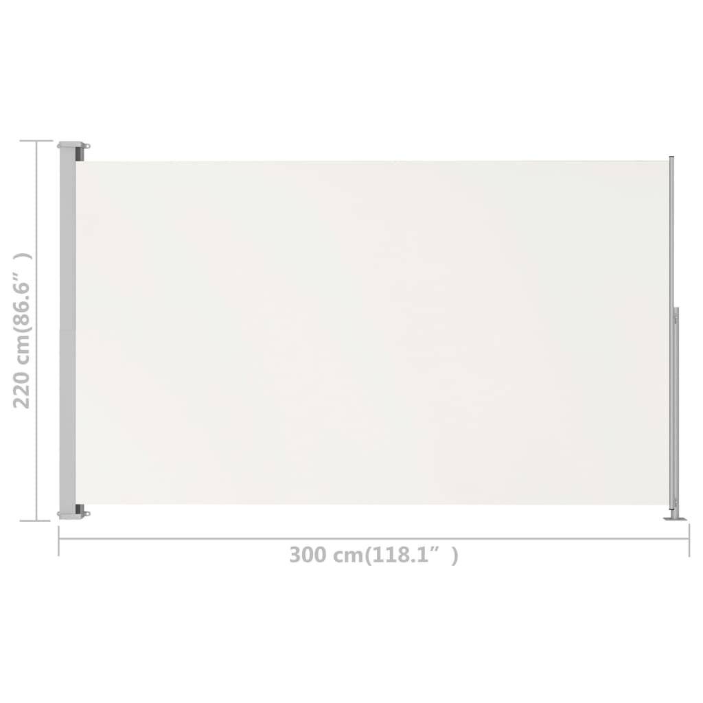 Ausziehbare Seitenmarkise 220x300 cm Creme