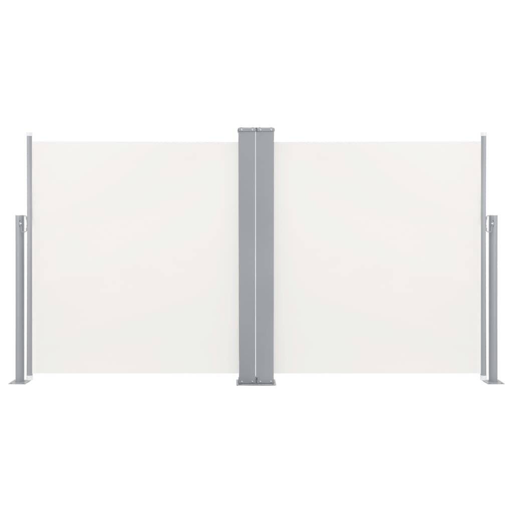 Ausziehbare Seitenmarkise Cremeweiß 100 x 600 cm