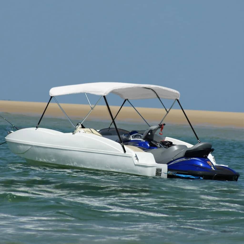 3-Bow Bimini Top Weiß 183 x 140 x 140 cm