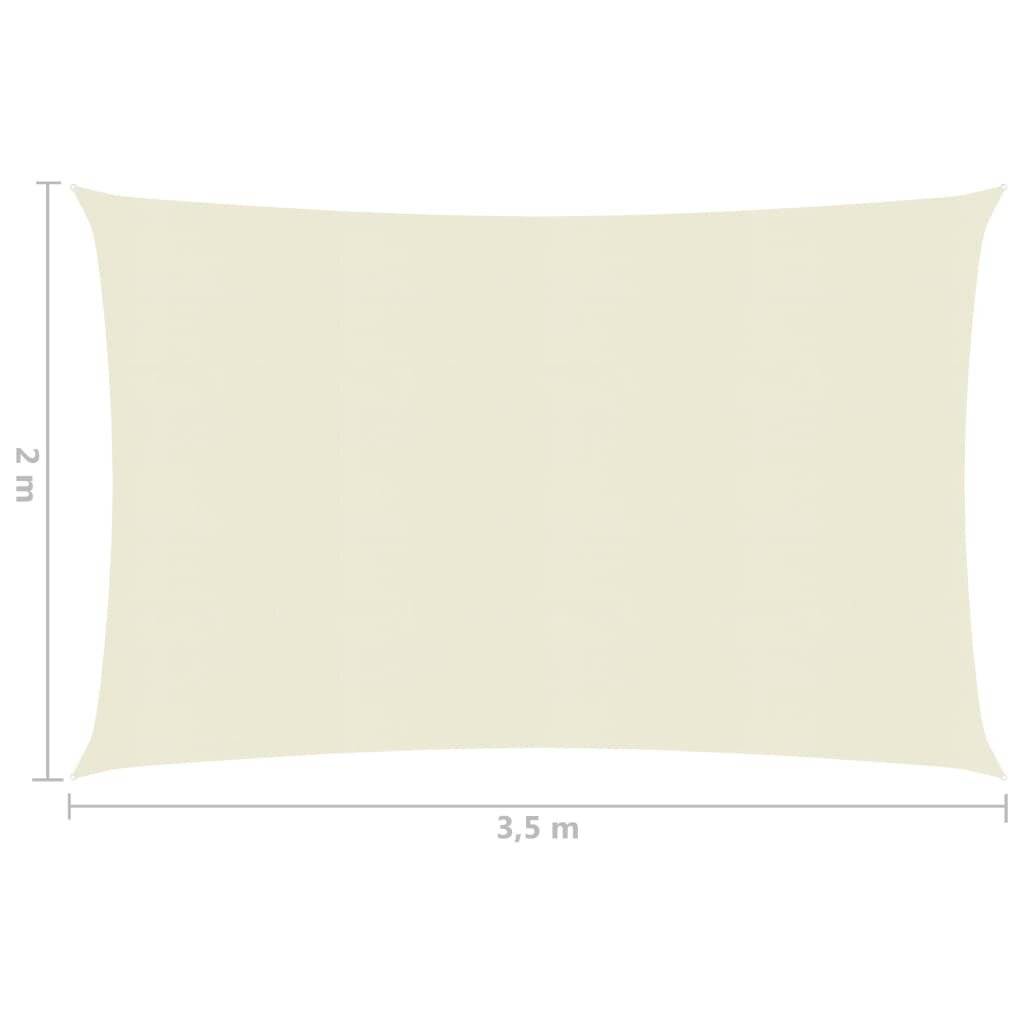 Sonnensegel 160 g/m² Creme 2x3,5 m HDPE