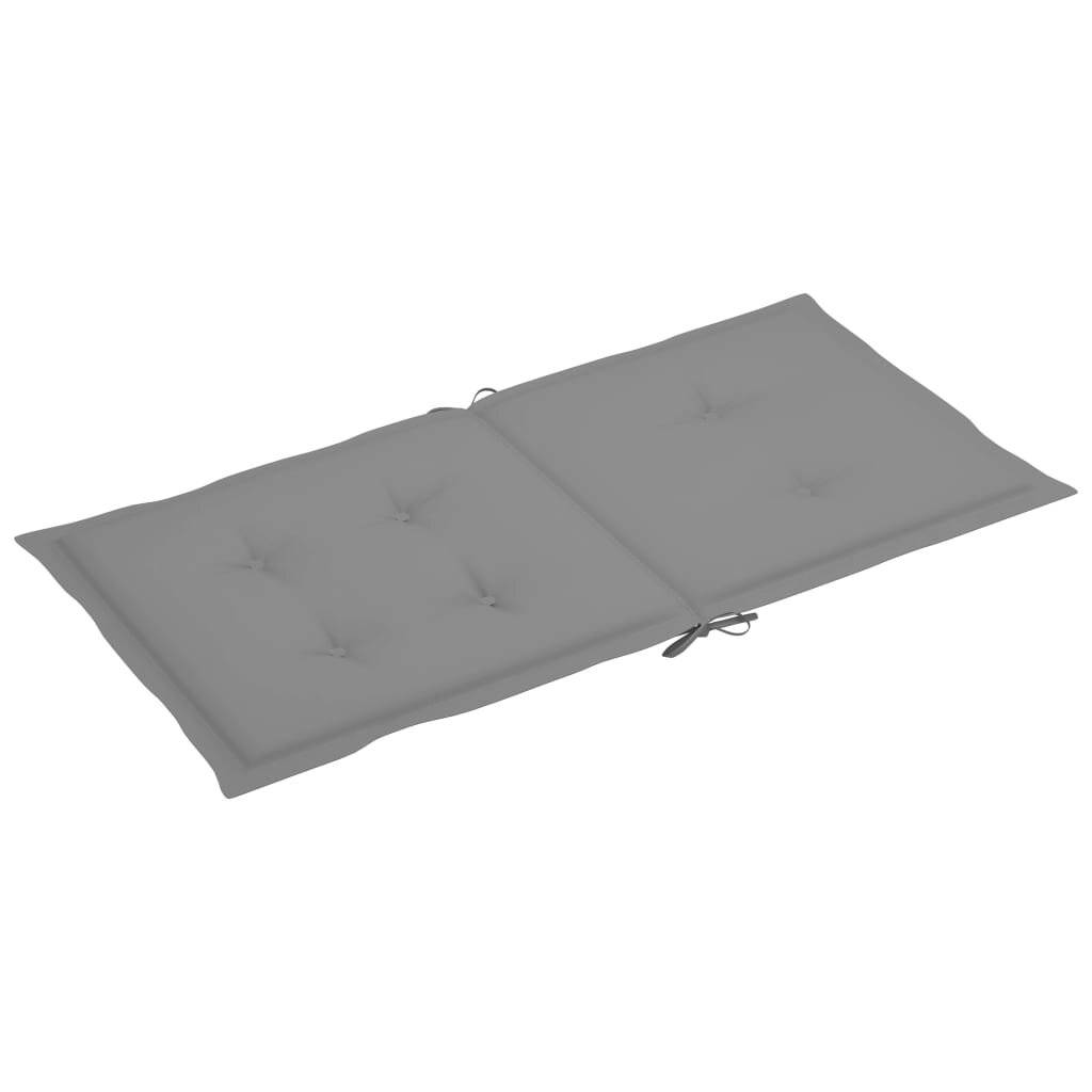 Gartenstuhlauflagen 6 Stk. Grau 100x50x4 cm