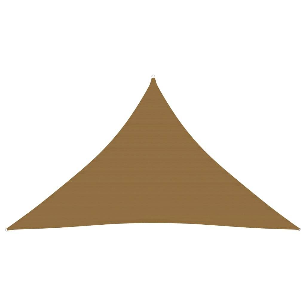 Sonnensegel 160 g/m² Taupe 3,5x3,5x4,9 m HDPE
