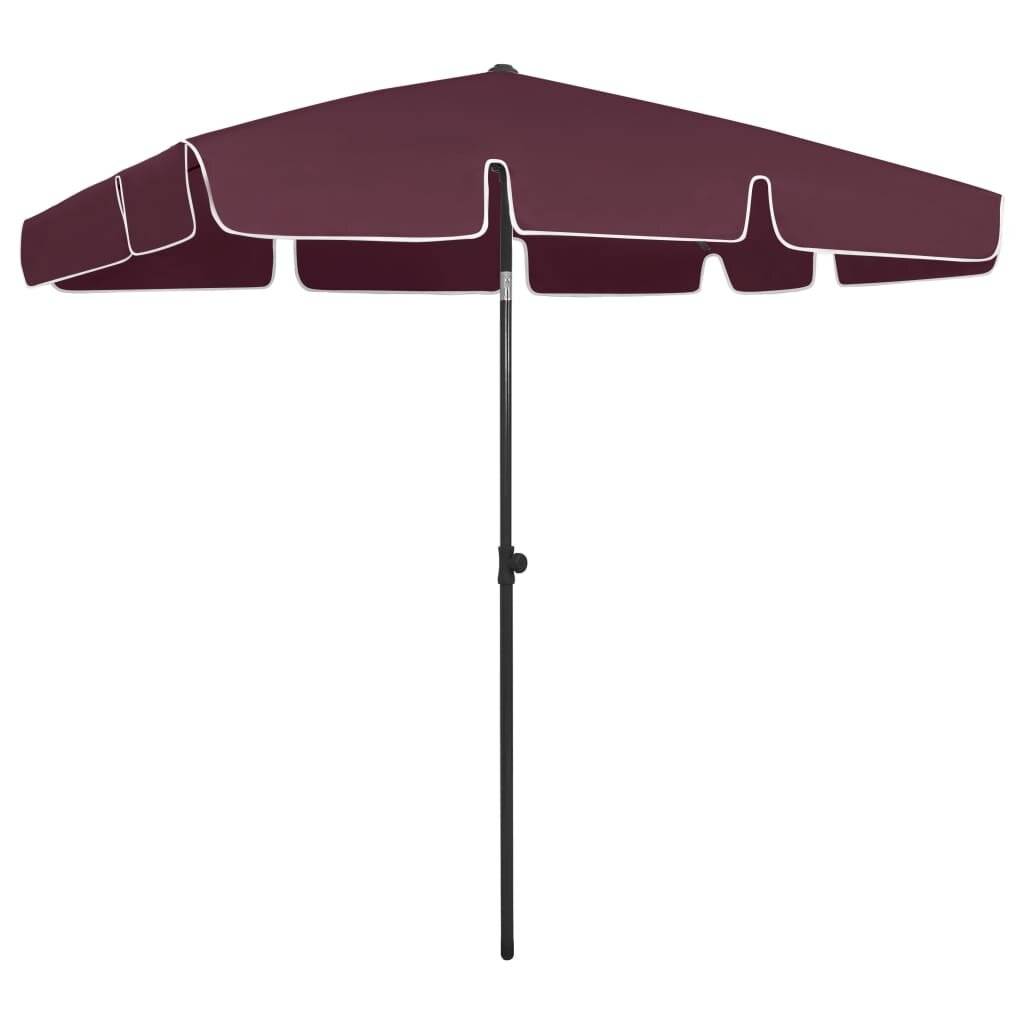 Strandschirm Bordeauxrot 200x125 cm